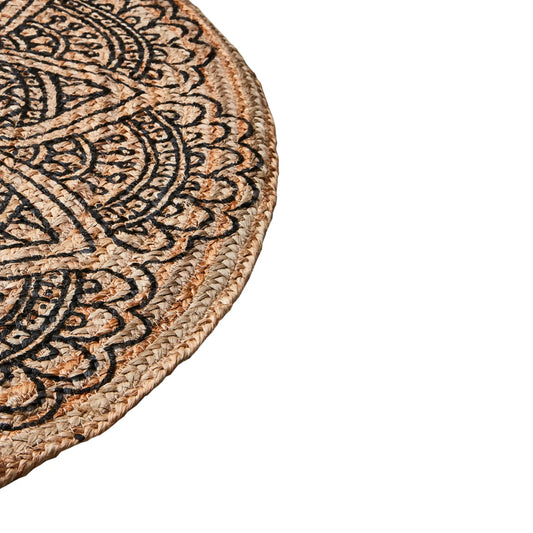 Affari of Sweden, Juni Matta M, Svart/natur-Silvra Home