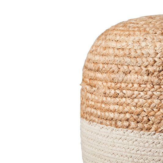 Affari of Sweden, Juni Sittpuff, Natur/elfenben-Silvra Home
