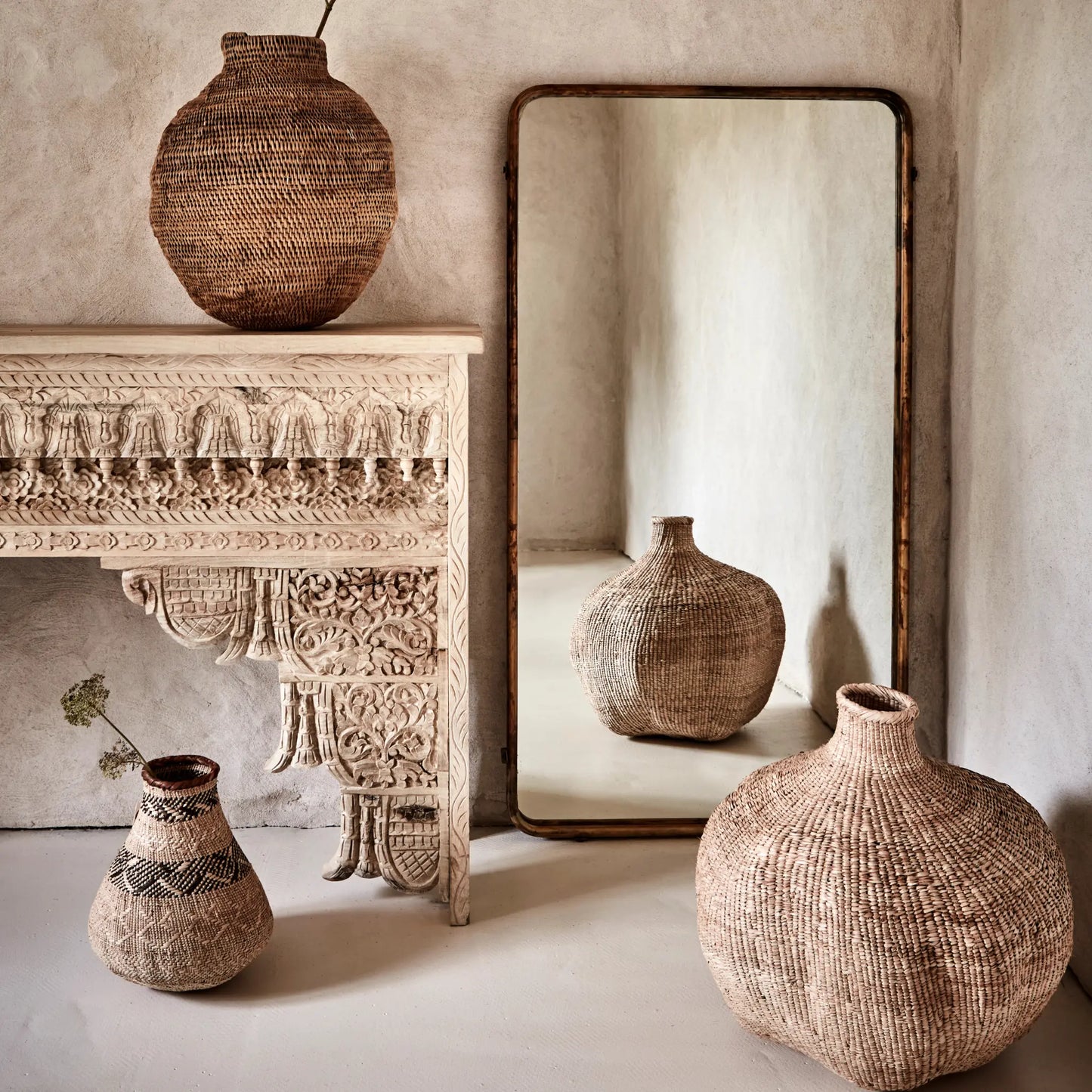 Affari of Sweden, Piper Spegel M, Kopparfärgad-Silvra Home