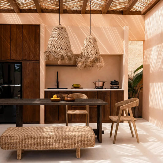 Bazar Bizar The Abaca Jelly Fish Taklampa S, Natur