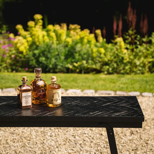 Bazar Bizar The Herringbone Bord Högt 140 cm, Svart