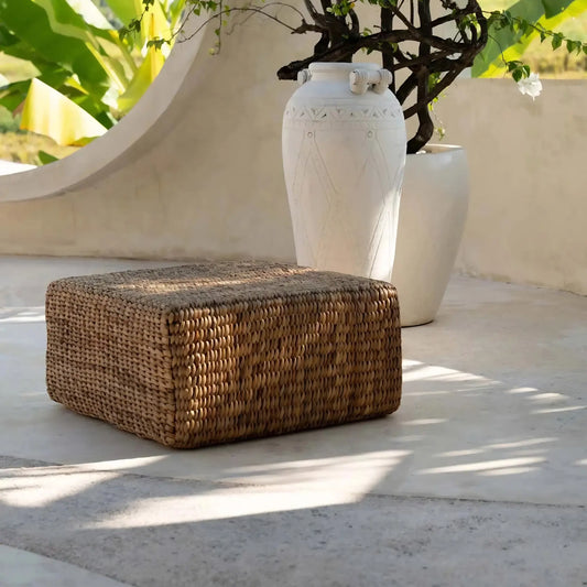 Bazar Bizar The Hyacinth Fyrkantig sittpuff M, Natur