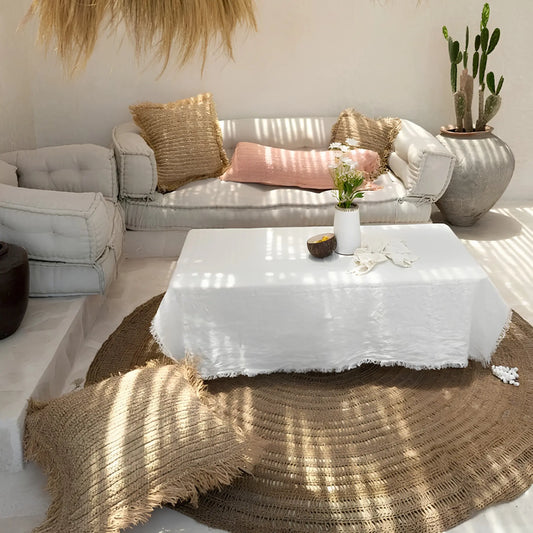 Bazar Bizar The Linen Bordsduk 180x300 cm, Vit