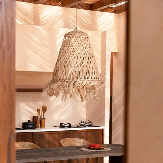 Bazar Bizar The Abaca Jelly Fish Taklampa L, Natur