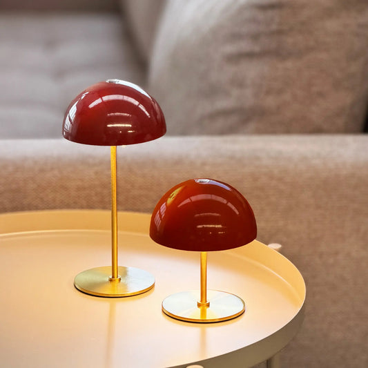Dyberg Larsen Along Bordslampa Mini 2-pack, Röd/Mässing
