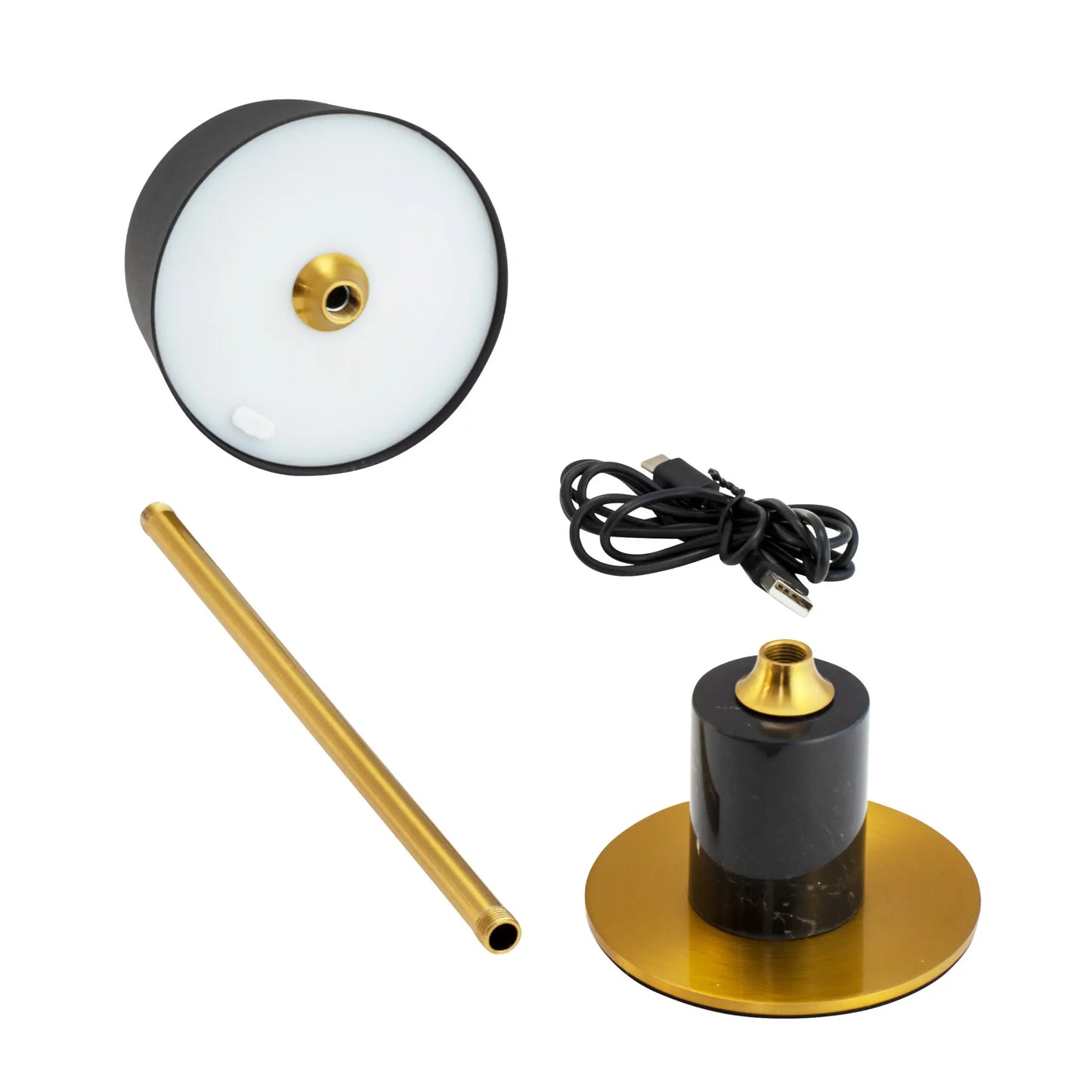 Dyberg Larsen Yoyo Bordslampa LED Laddningsbar, Svart/Mässing