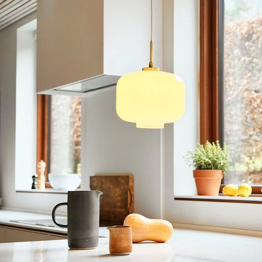 Dyberg Larsen ARP Taklampa Ø25 cm, Opal/Mässing