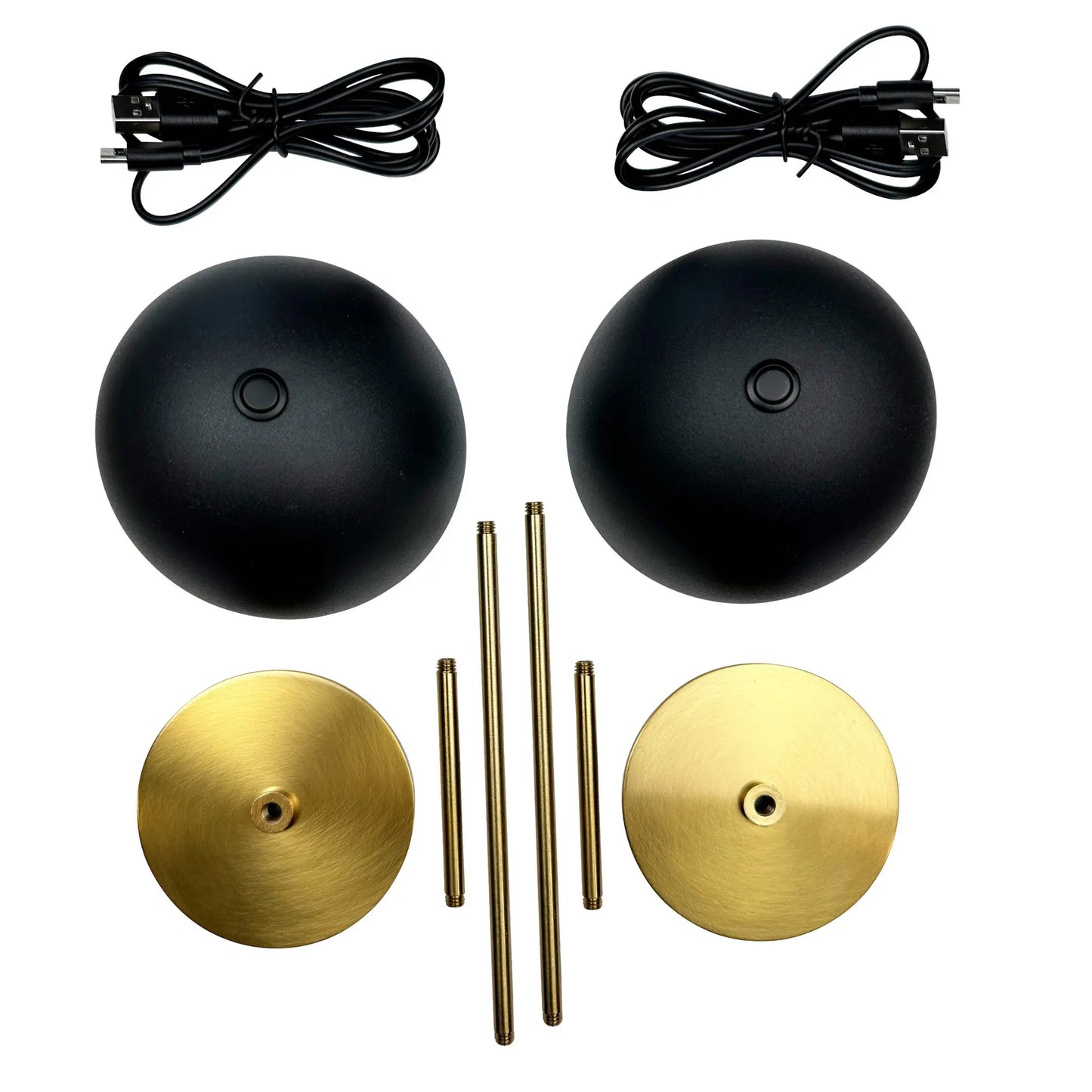 Dyberg Larsen Along Bordslampa 2-pack, Svart/Mässing