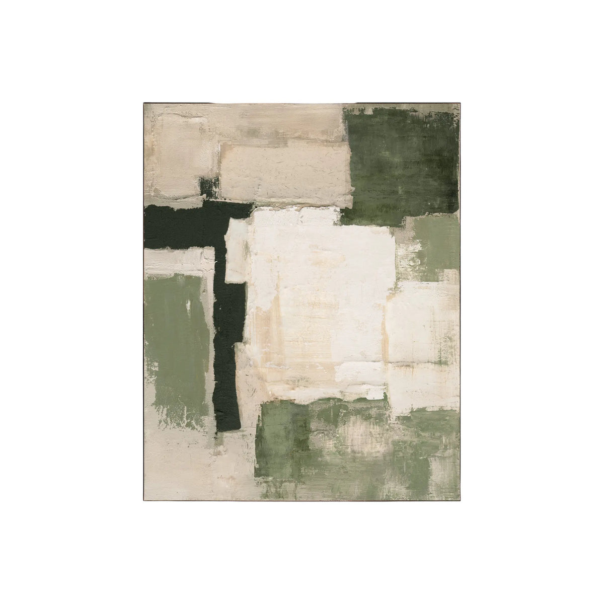 Eightmood Texture Inramat Canvastryck 80x100 cm, Grön/Vit