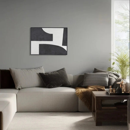 Eightmood Belmore Canvastryck 60x80 cm, Svart/Vit