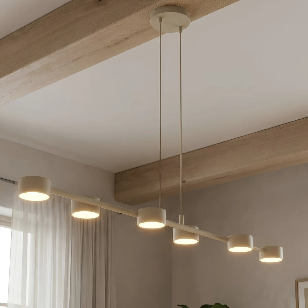 Emibig Megara Pendellampa 6-ljus 80x19 cm, Beige