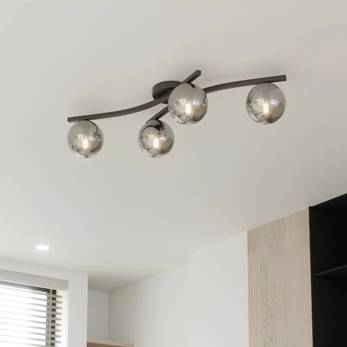 Emibig Opus Taklampa 4-ljus Ø60 cm, Svart
