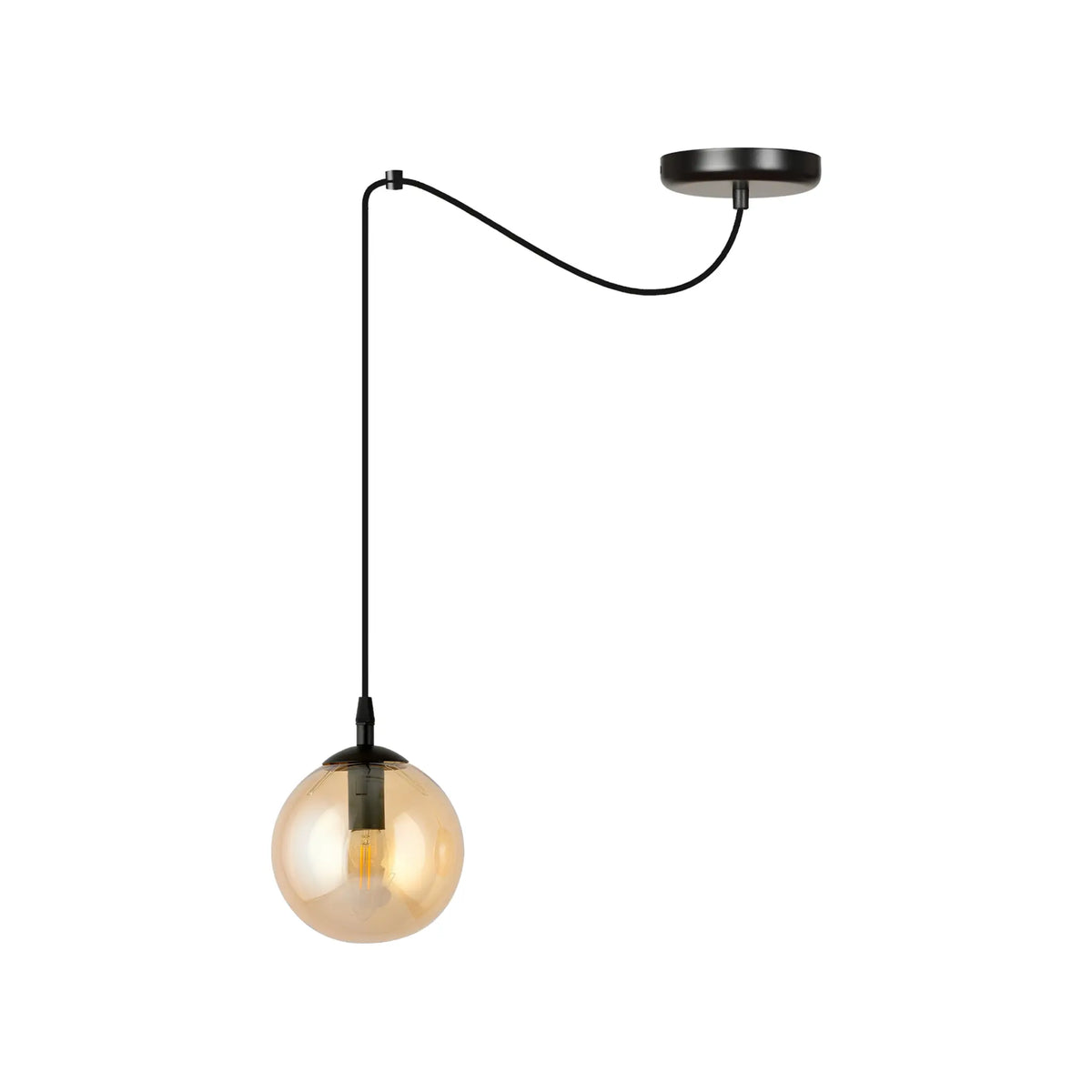 Emibig Gigi Pendellampa 200x14 cm, Svart/Gul