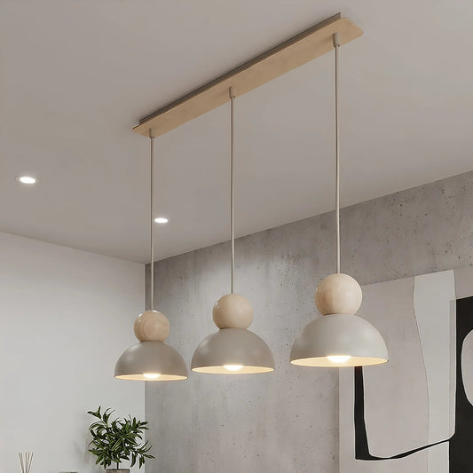 Emibig Kaki Pendellampa 3-ljus 73x18 cm, Beige