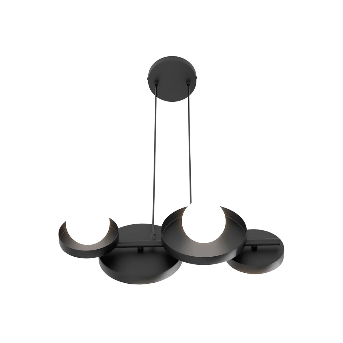 Emibig Model Pendellampa 4-ljus 53x23 cm, Svart