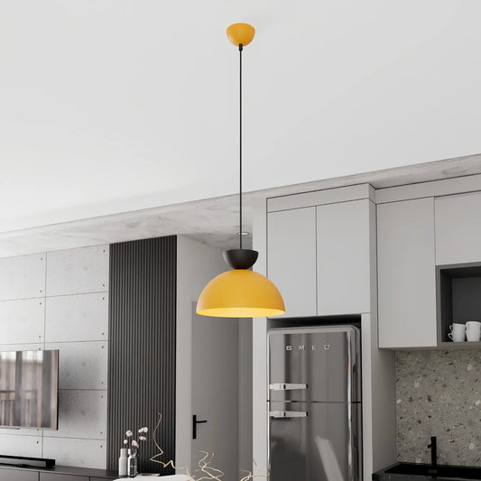 Emibig Lunaro Pendellampa Ø30 cm, Svart/Orange