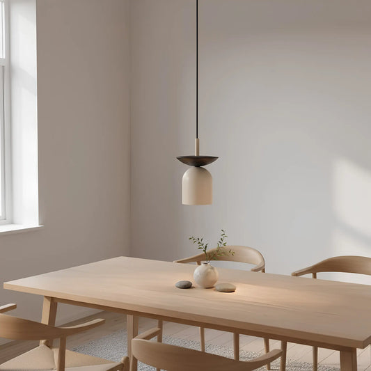 Emibig Ego Pendellampa Ø11 cm, Beige/Svart