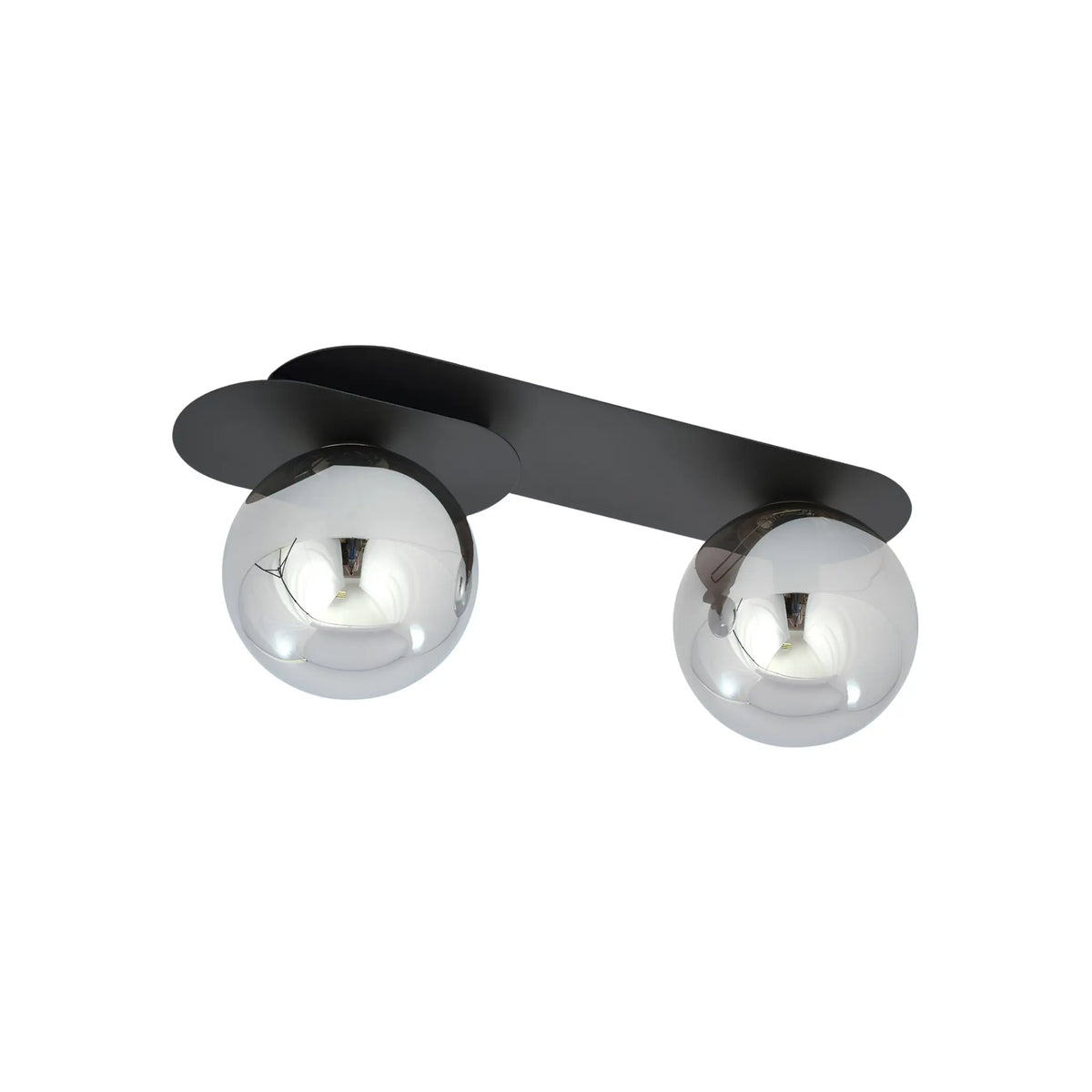 Emibig Plaza Taklampa 2-ljus 45x14 cm, Svart