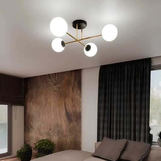 Emibig Magnum Taklampa 4-ljus 55x75 cm, Svart/Guld