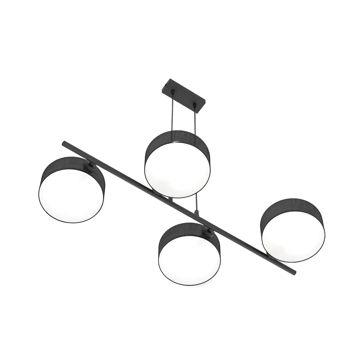 Emibig Drumz Pendellampa 4-ljus 80x46 cm, Svart