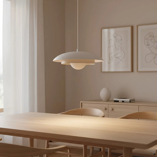 Emibig Skin Pendellampa Ø30 cm, Vit/Beige