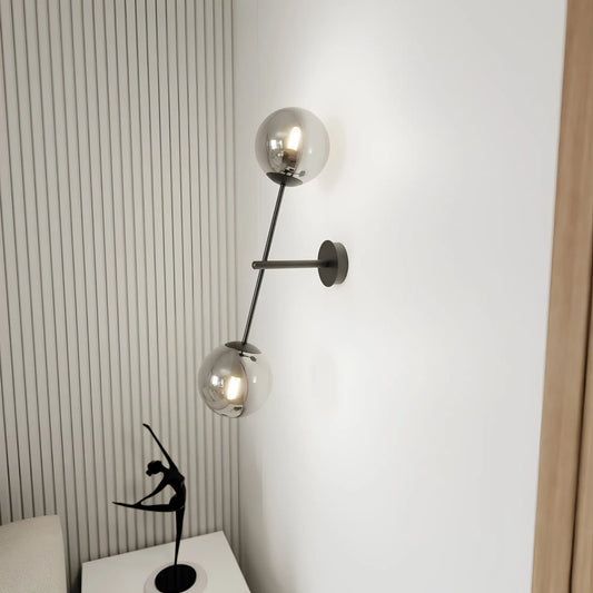 Emibig Linear Vägglampa 2-ljus 12x57 cm, Svart