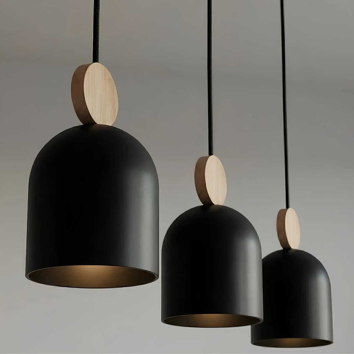 Emibig Mesi Pendellampa 3-ljus 66x11 cm, Svart