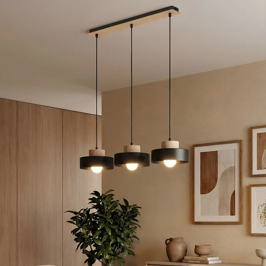 Emibig Kivi Pendellampa 3-ljus 73x20 cm, Svart