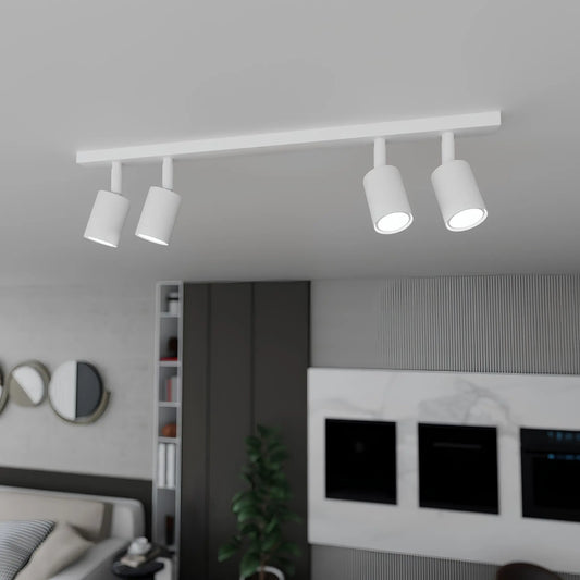 Emibig Flash Taklampa 4-ljus 70x4 cm, Vit
