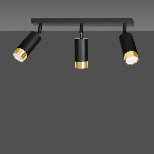 Emibig Hiro Taklampa 3-ljus 45x6 cm, Svart/Guld
