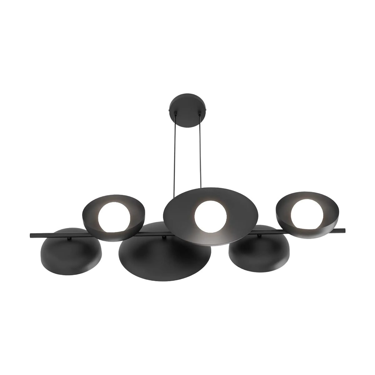 Emibig Volum Pendellampa 6-ljus 100x23 cm, Svart