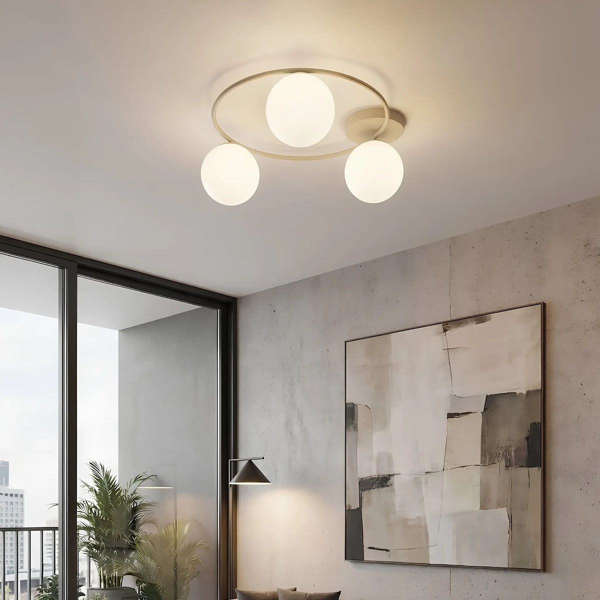 Emibig Sopra Taklampa 3-ljus Ø47 cm, Beige