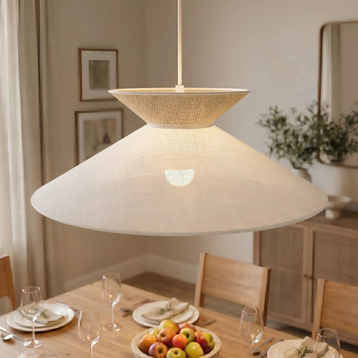 Emibig Softa Pendellampa Ø50 cm, Beige
