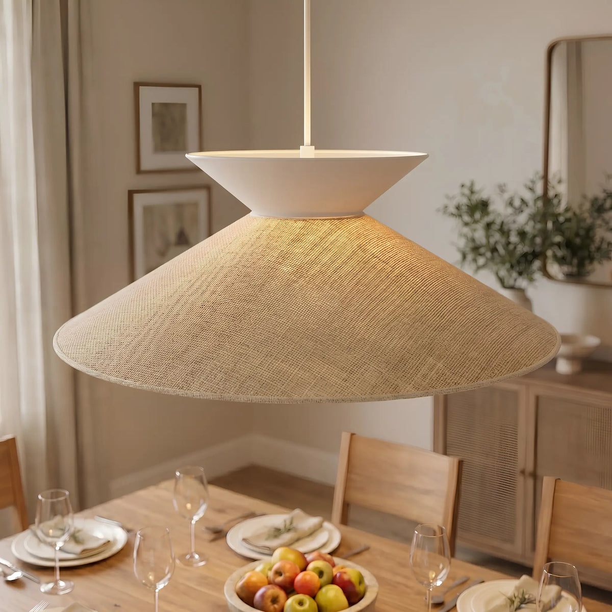 Emibig Softa Pendellampa Ø50 cm, Vit