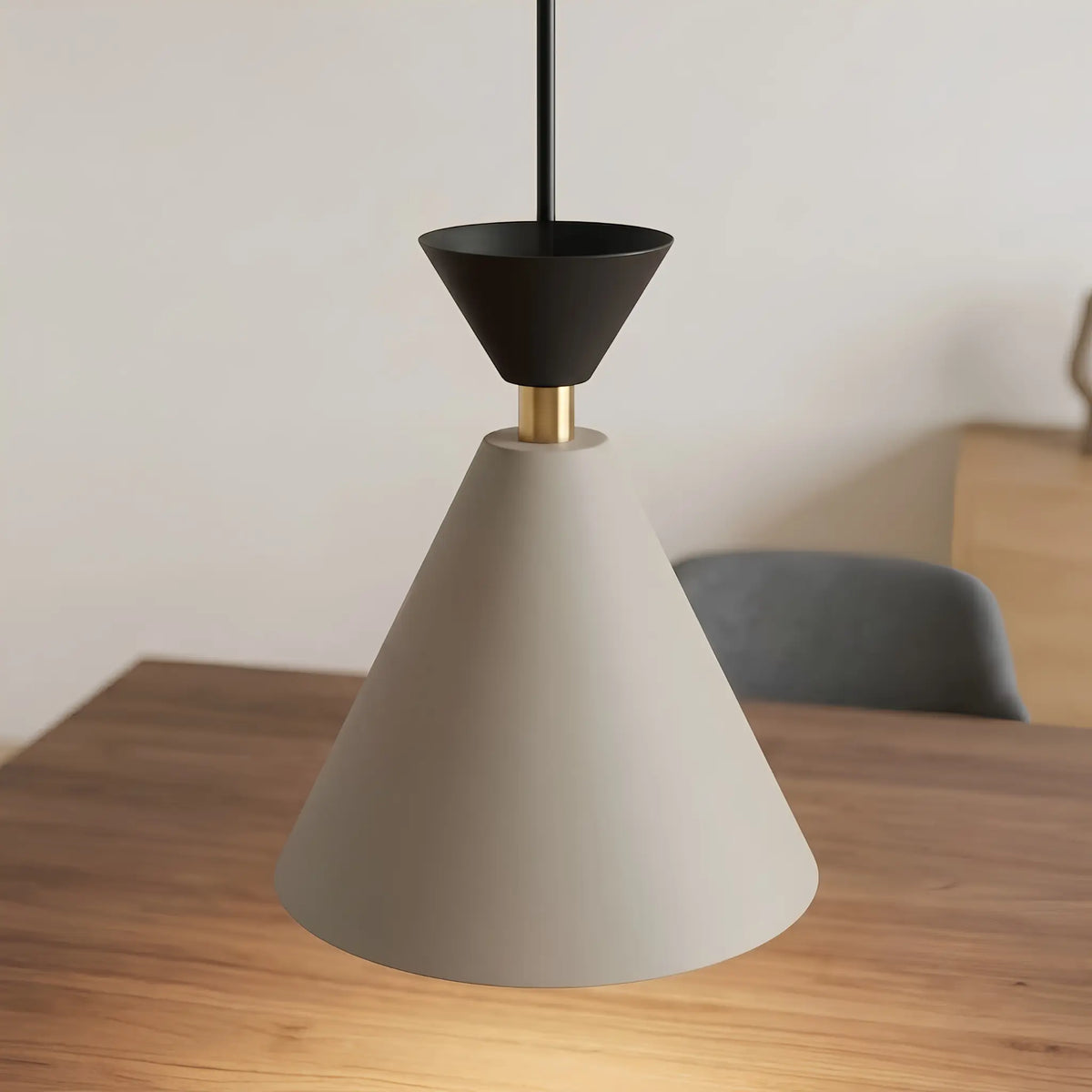 Emibig Klever Pendellampa 3-ljus 71x16 cm, Beige/Svart