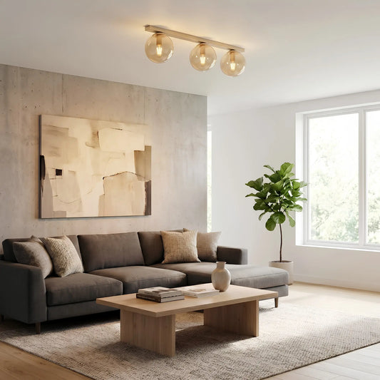 Emibig Fit Taklampa 3-ljus 70x14 cm, Beige