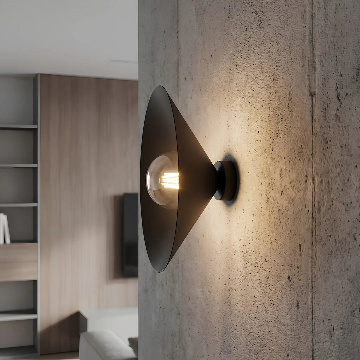 Emibig Mono Vägglampa 40x17 cm, Svart