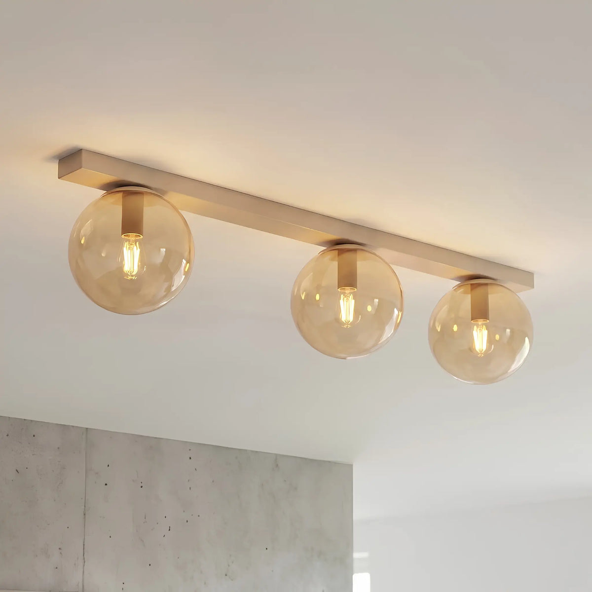Emibig Fit Taklampa 3-ljus 70x14 cm, Beige