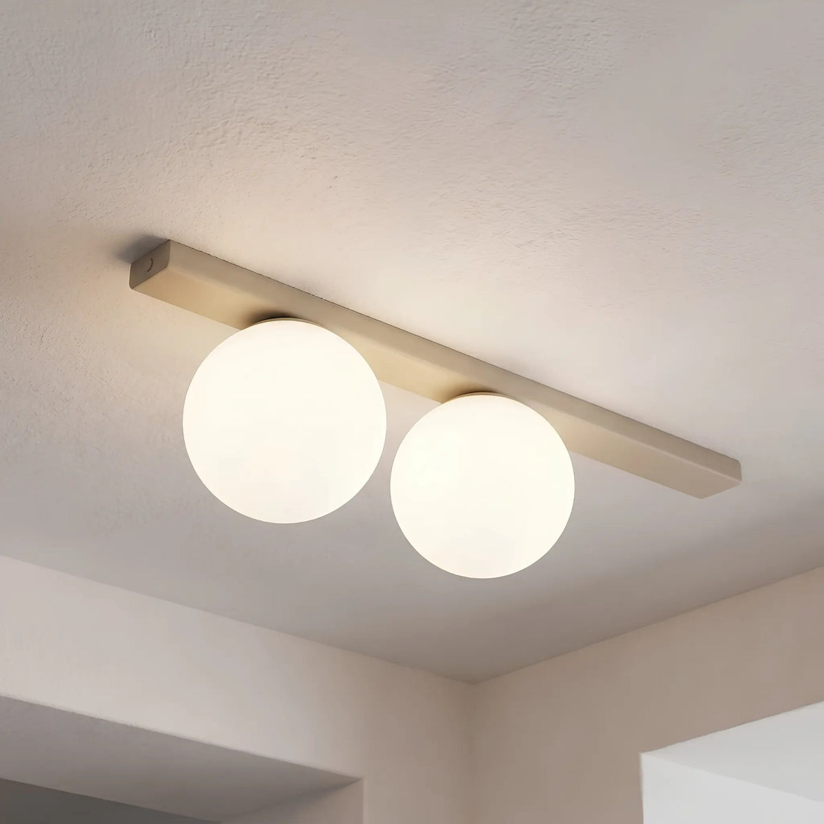 Emibig Fit Taklampa 2-ljus 60x14 cm, Beige