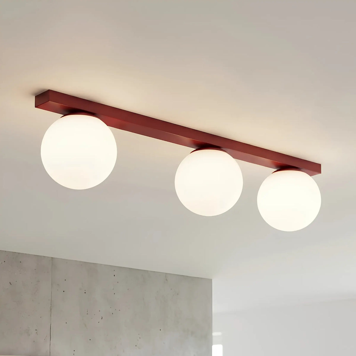 Emibig Fit Taklampa 3-ljus 70x14 cm, Vinröd