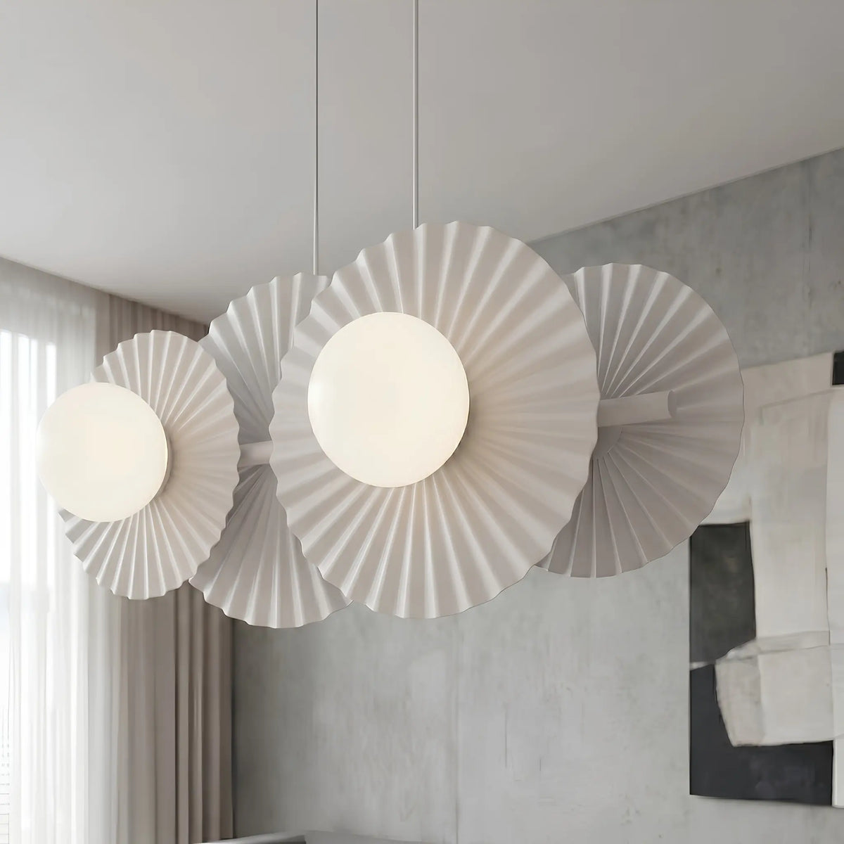 Emibig Umbra Pendellampa 4-ljus 59x20 cm, Vit