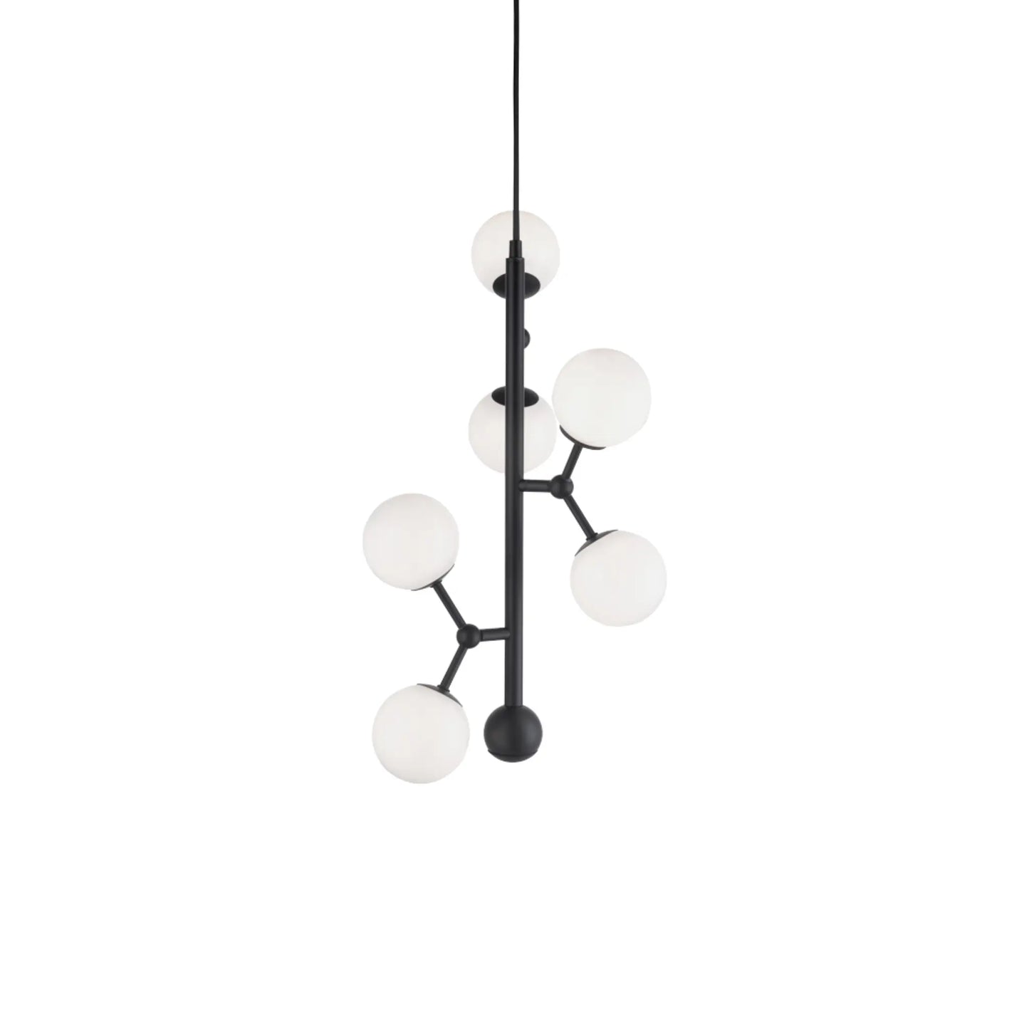 Halo Design Atom Taklampa Vertikal, Opal/Svart