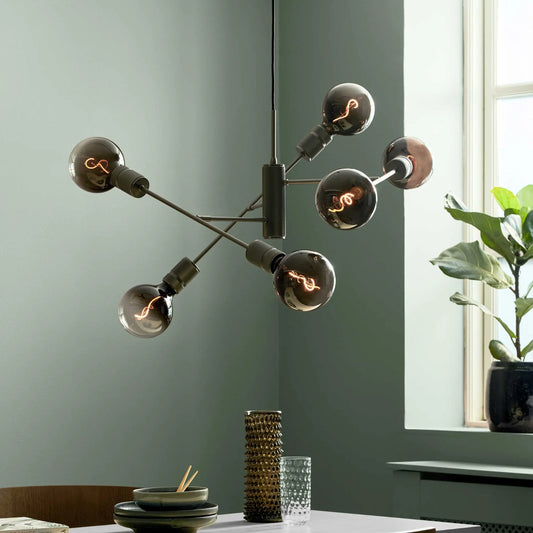 Halo Design Halo Taklampa 6 Ljuskällor Ø75 cm, Gun Black