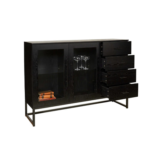 Holmen Lavall Skänk 150x40 cm, Svart