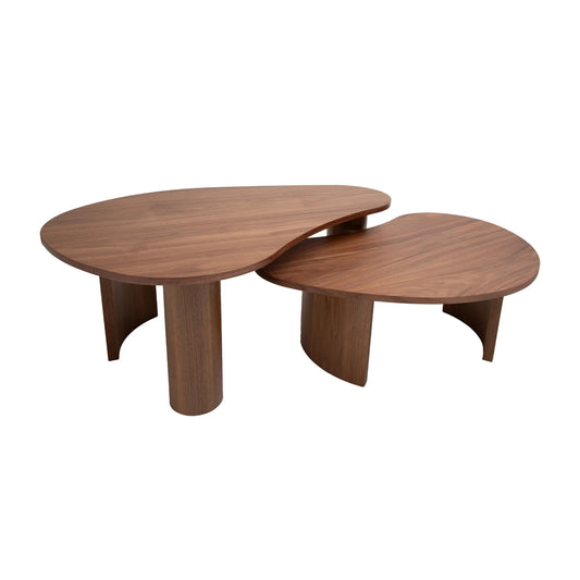 Holmen Dråpe Soffbordsset 79x51/95x67 cm, Valnöt