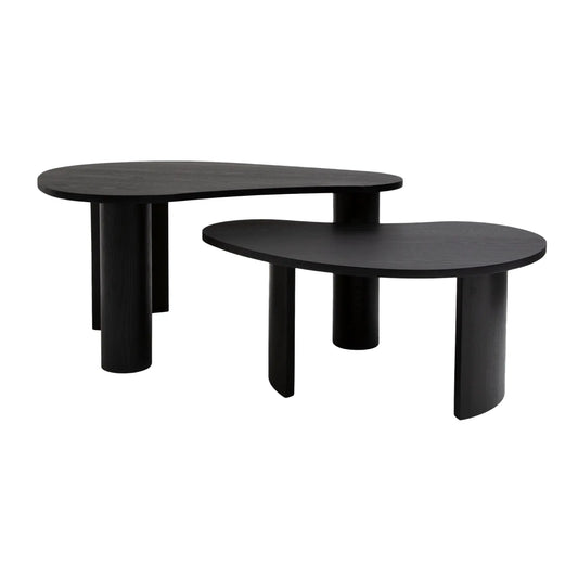 Holmen Dråpe Soffbordsset 79x51/95x67 cm, Svart