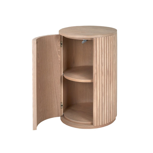 Holmen Tonga Sängbord Vänsterhängt Ø40 cm, Vitlaserad