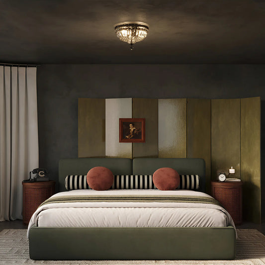 Maytoni Basfor Ljuskrona Ø30 cm, Guld