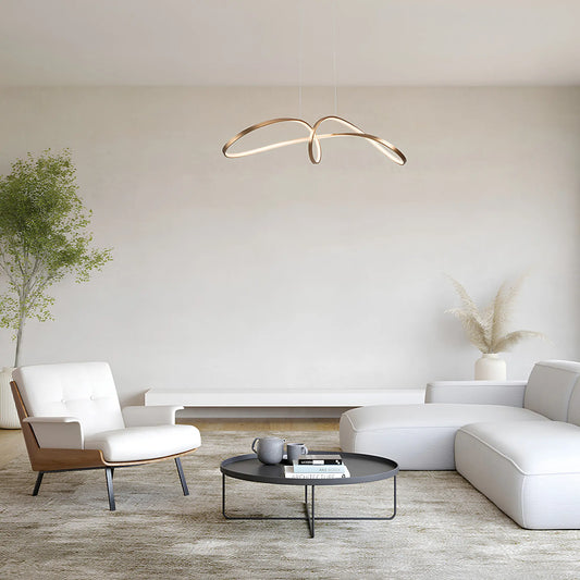 Maytoni Curve Pendellampa, Guld