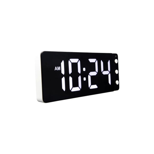 NeXtime Digital Väggklocka/Bordsklocka 27 cm, Svart/Vit